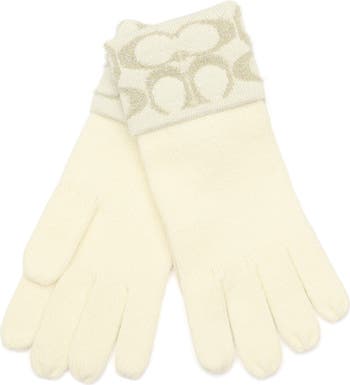 COACH Signature C Metallic Headband & Gloves Set | Nordstrom display picture 1