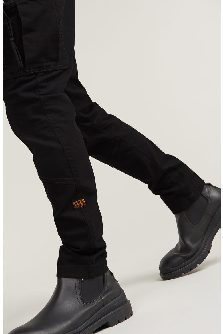 Zip Pocket 3D Skinny Cargo Pants 2.0, Alternate, color, DARK BLACK