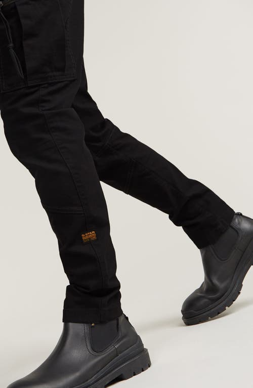 G-star Zip Pocket 3d Skinny Cargo Pants 2.0 In Dark Black