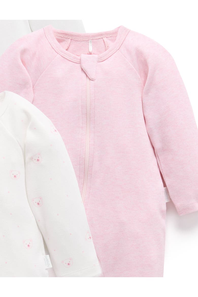 4 Pack Zip Footie Girls, Alternate, color, Pale Pink Bear Pack