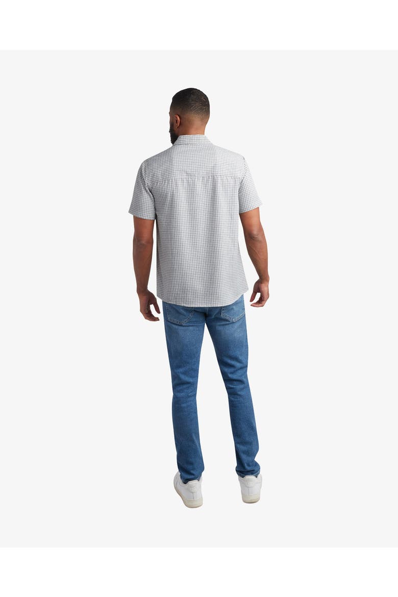 Men Short Sleeve Mini Check, Alternate, color, Grey