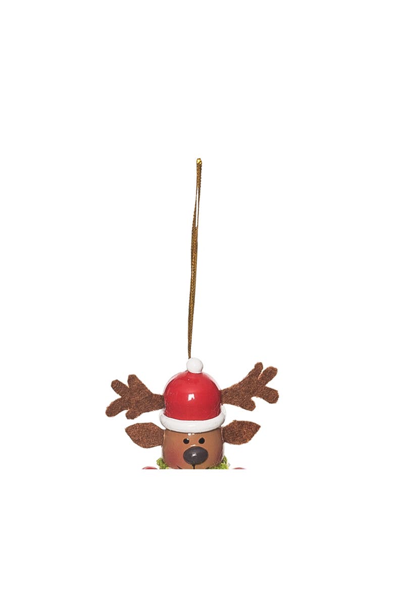Reindeer Nutcracker Ornament, Alternate, color, Brown