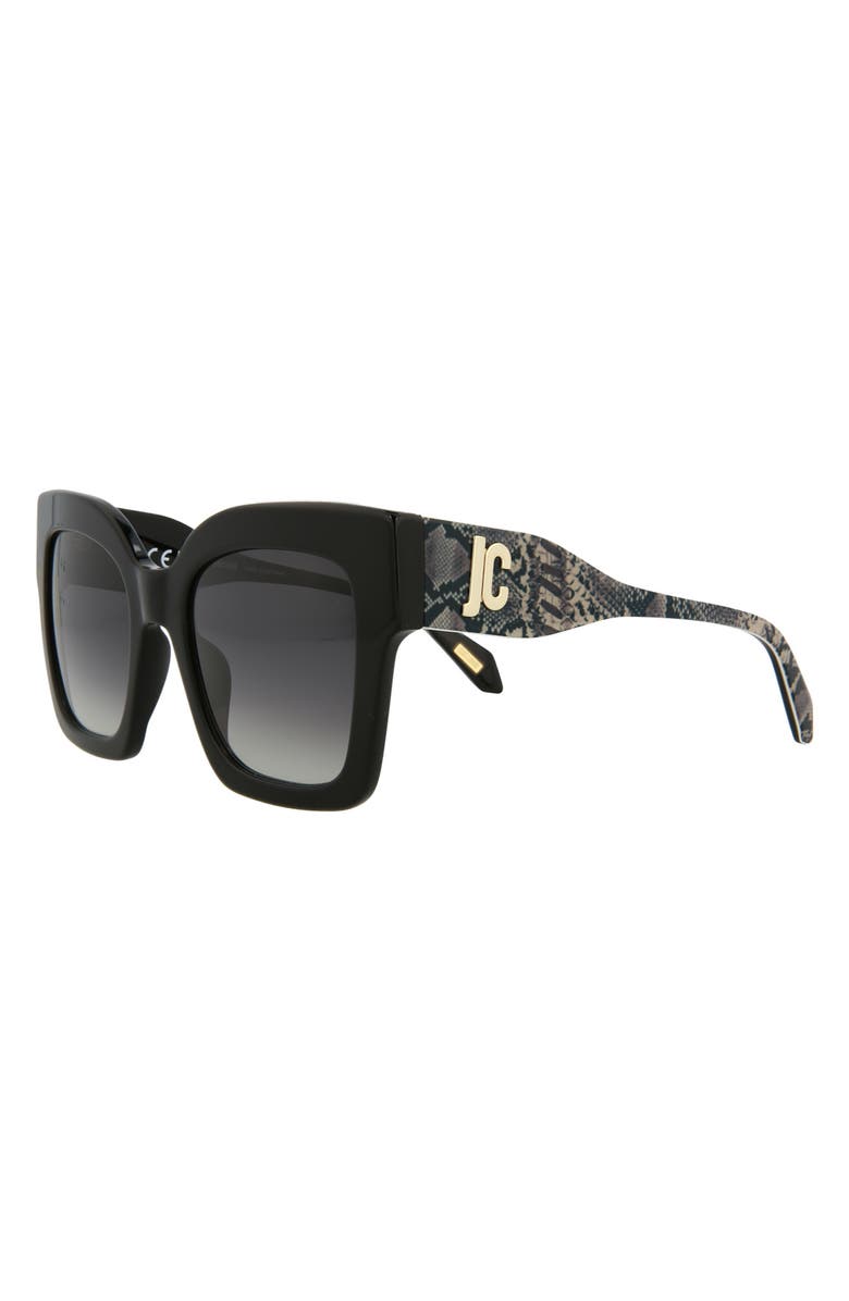 Just Cavalli 52mm Oversize Square Sunglasses, Alternate, color, Black Black Smoke