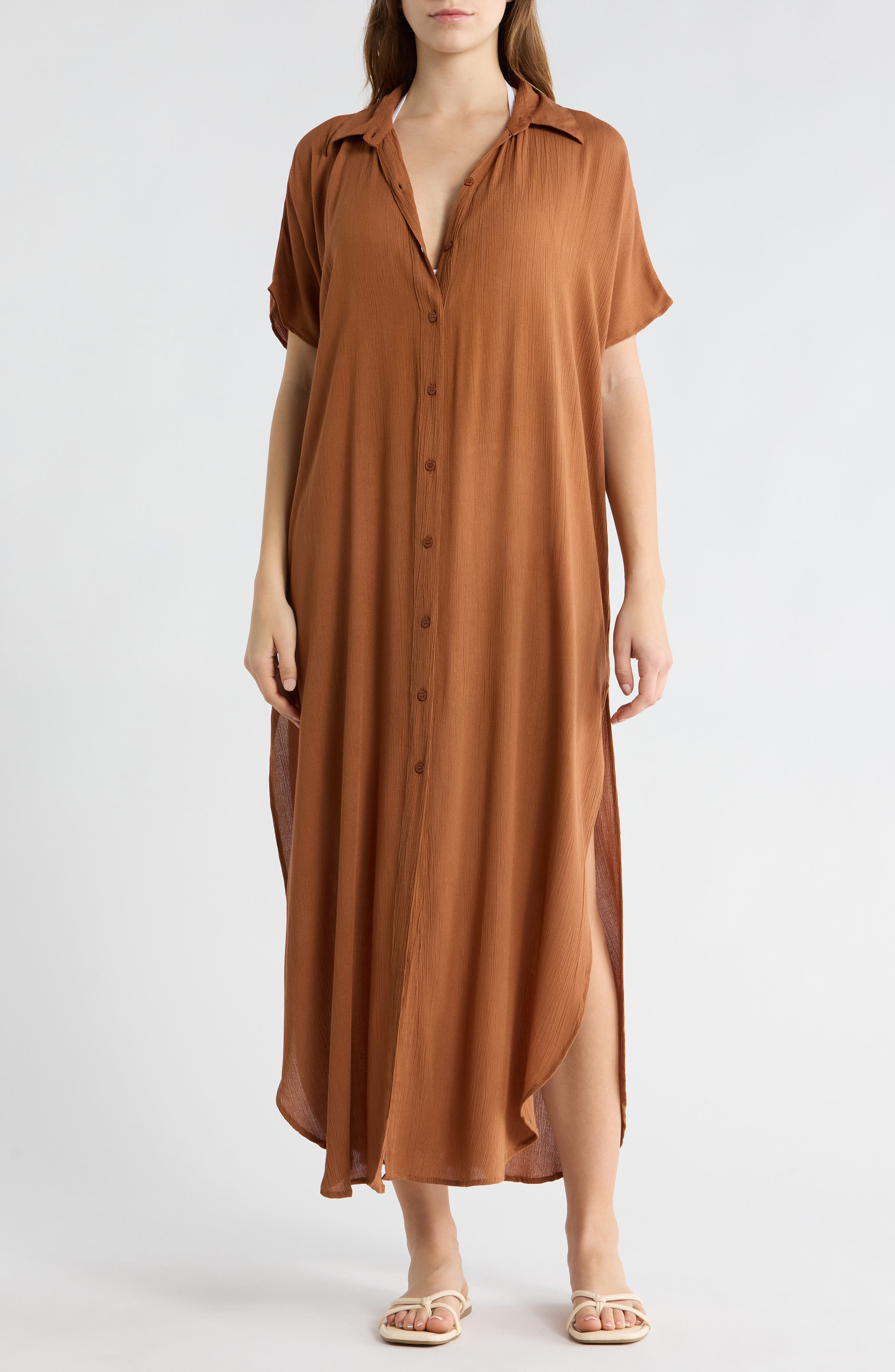 BOHO ME Long Shirt Cover-Up Dress