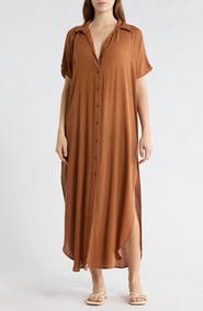 BOHO ME Long Shirt Cover-Up Dress