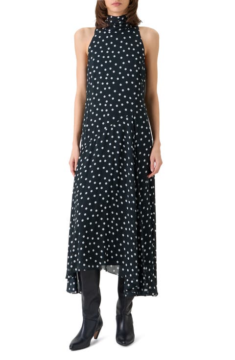 Polka Dot Georgette Dress