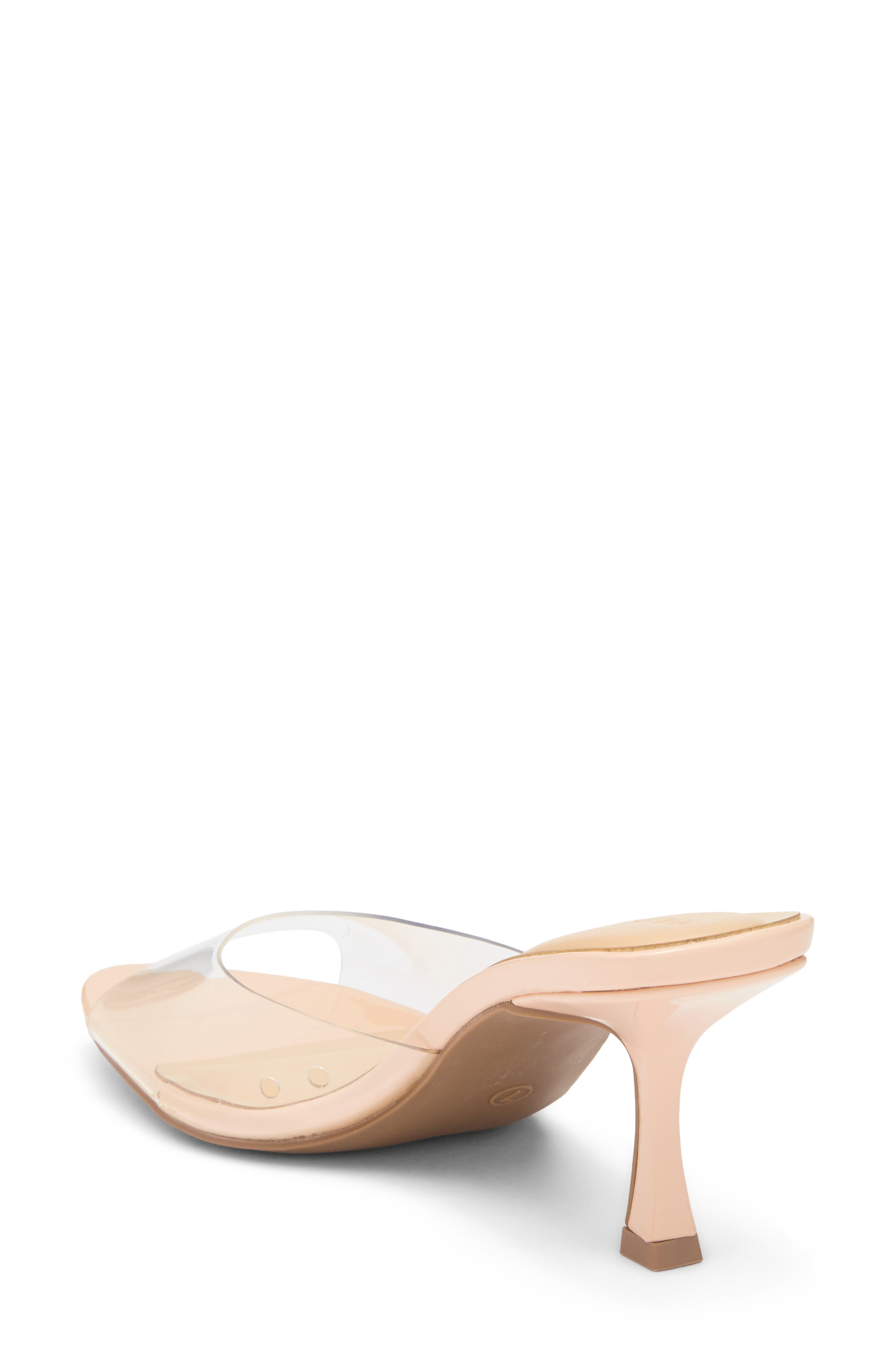 Rave Slide Sandal, Alternate, color, CLEAR/ BEIGE