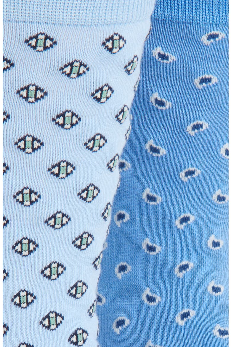 Assorted 2-Pack Polo Bear & Stripe Dress Socks, Alternate, color, LIGHT BLUE