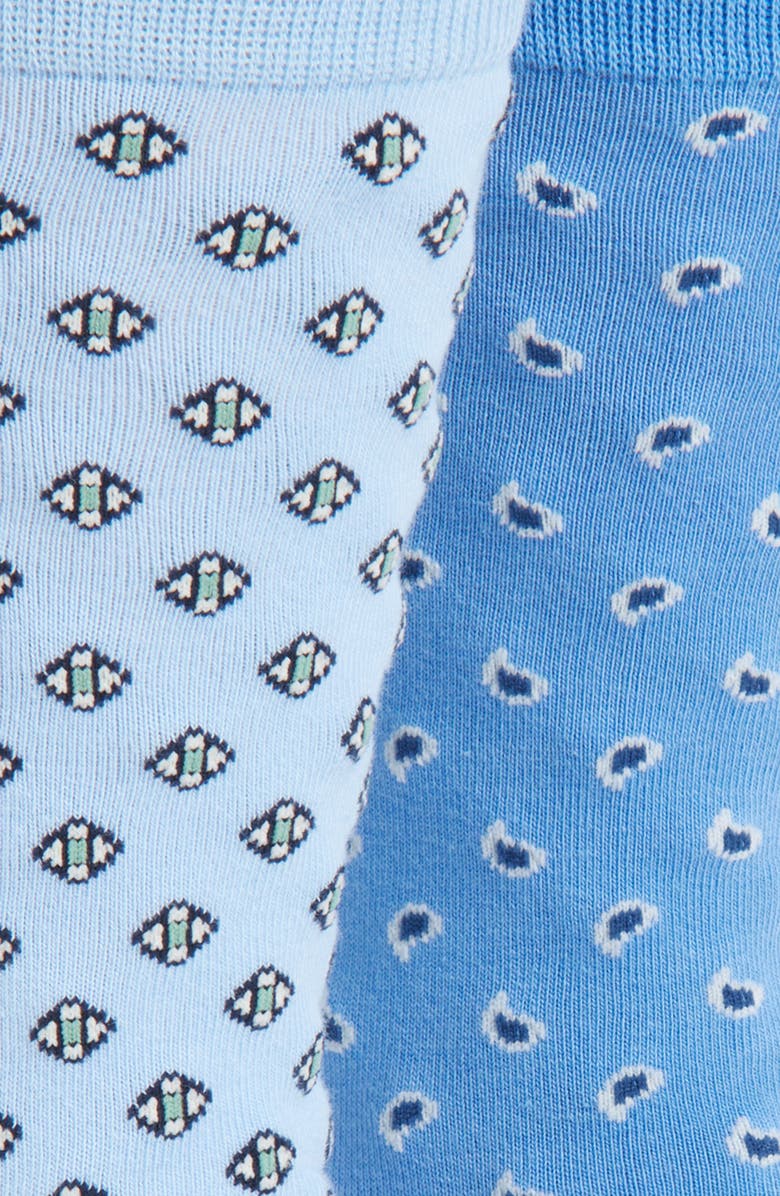 Polo Ralph Lauren Assorted 2-Pack Polo Bear & Stripe Dress Socks, Alternate, color, Light Blue