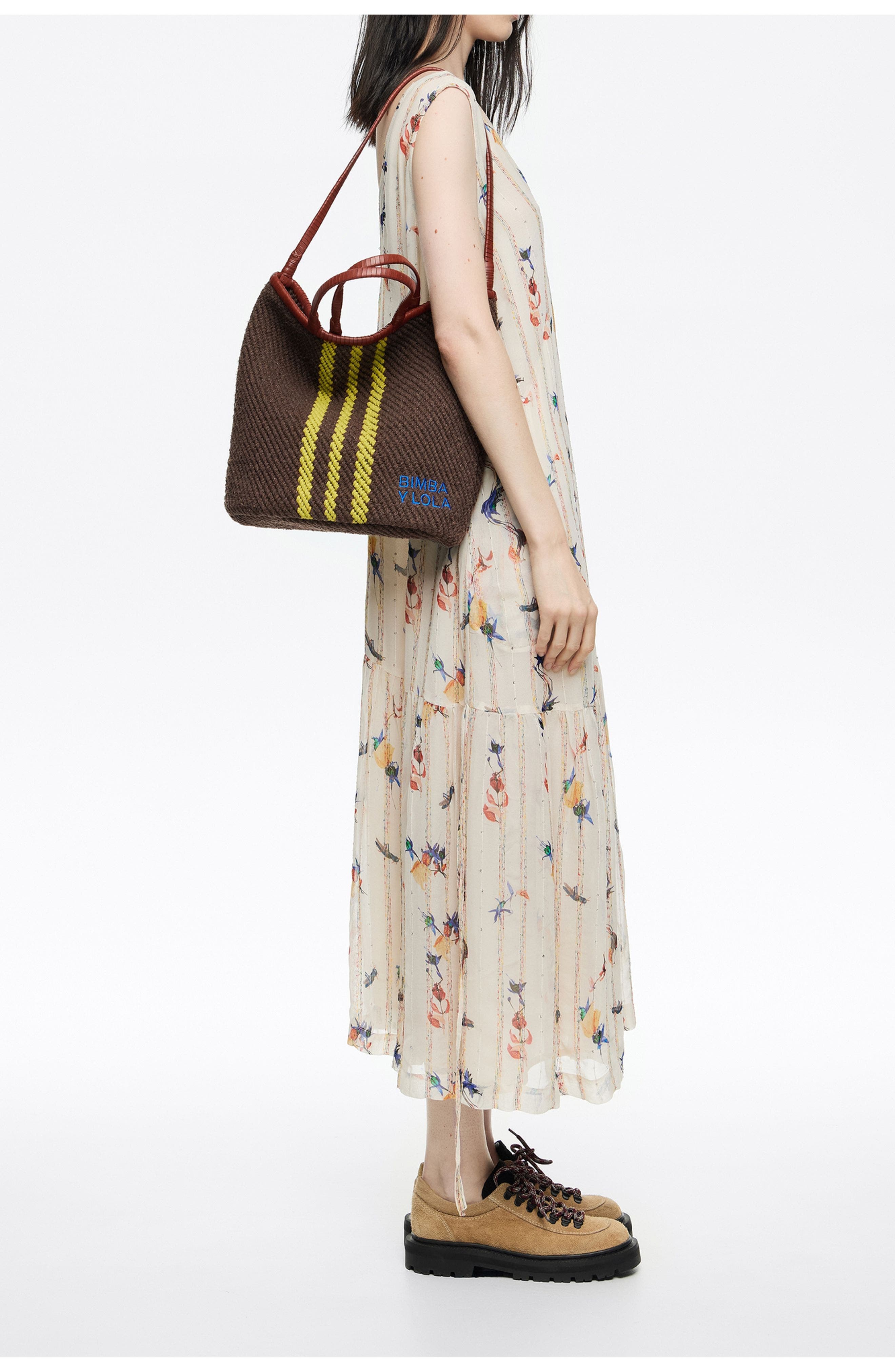 Bimba y Lola Shoulder Bag, Alternate, color, Brown