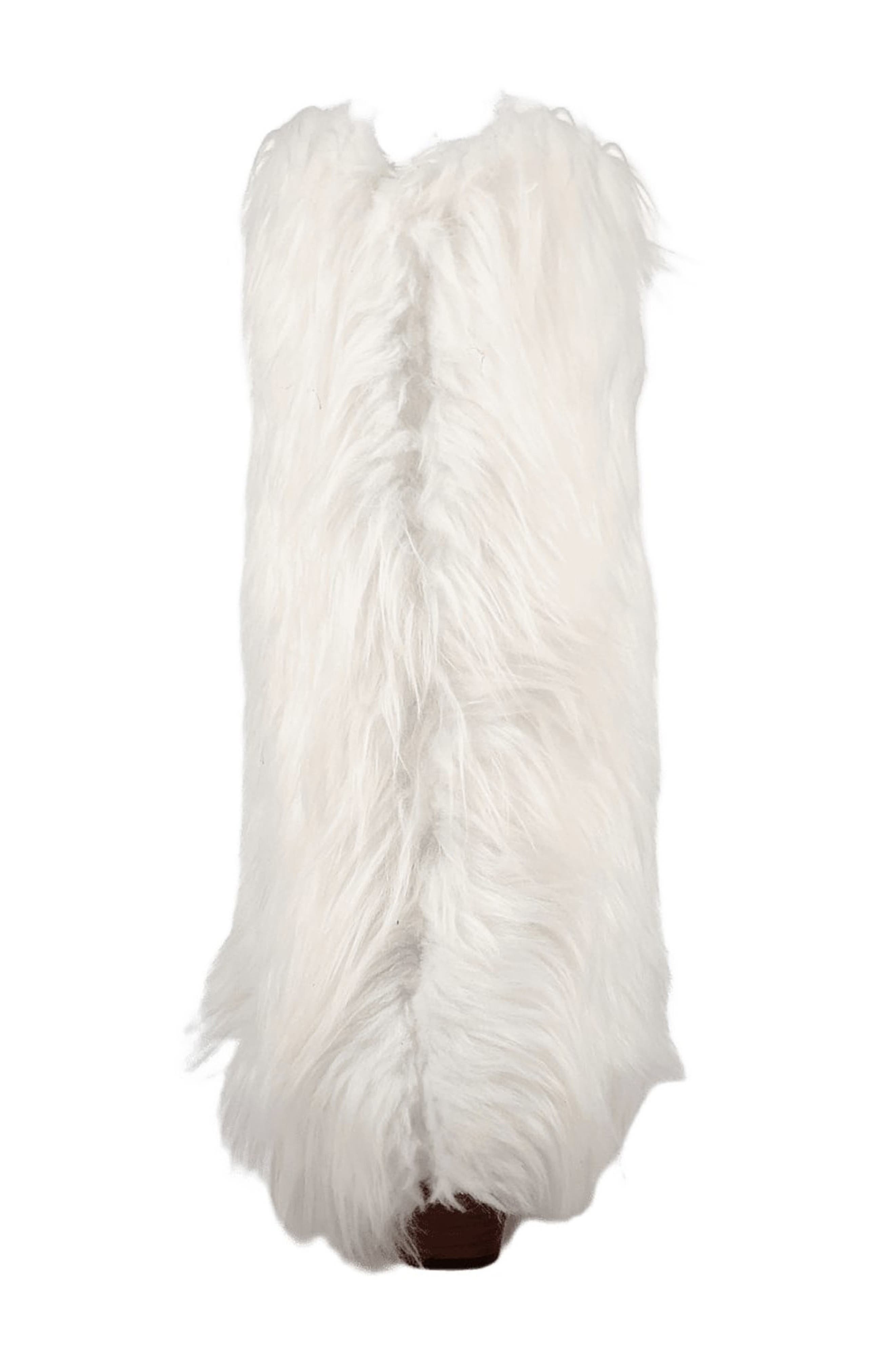 Dingo Snuggle Faux Fur Western Boot, Alternate, color, White