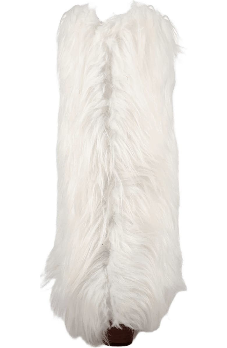 Dingo Snuggle Faux Fur Western Boot, Alternate, color, White
