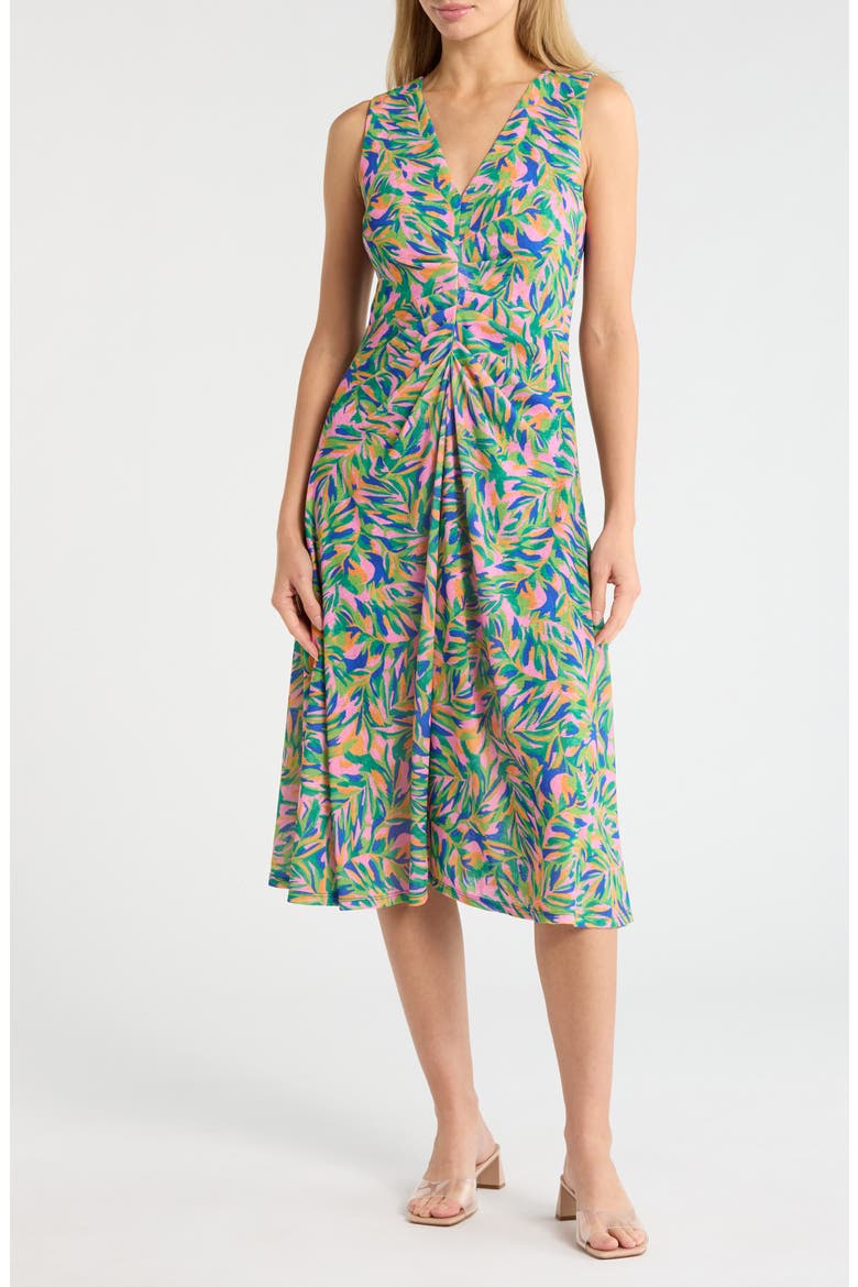 Stretch Knit Midi Dress, Main, color, MULTI