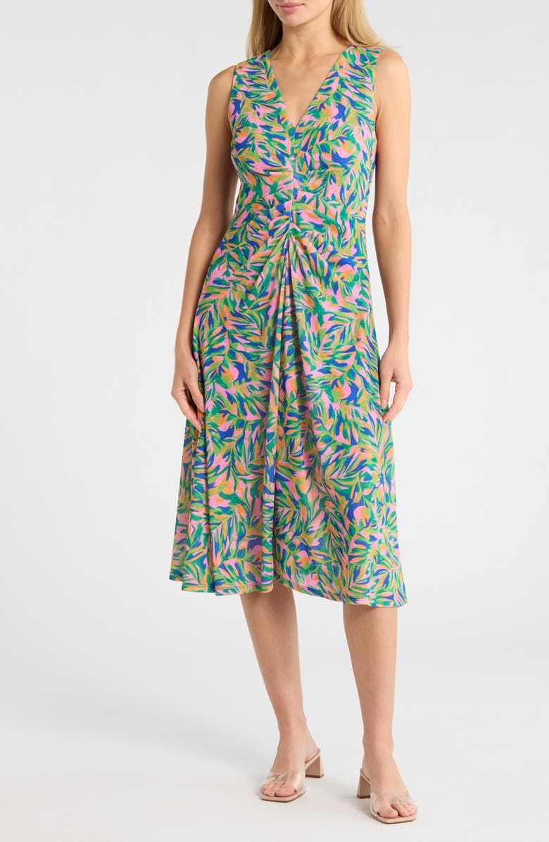 Vince Camuto Stretch Knit Midi Dress, Main, color, Multi