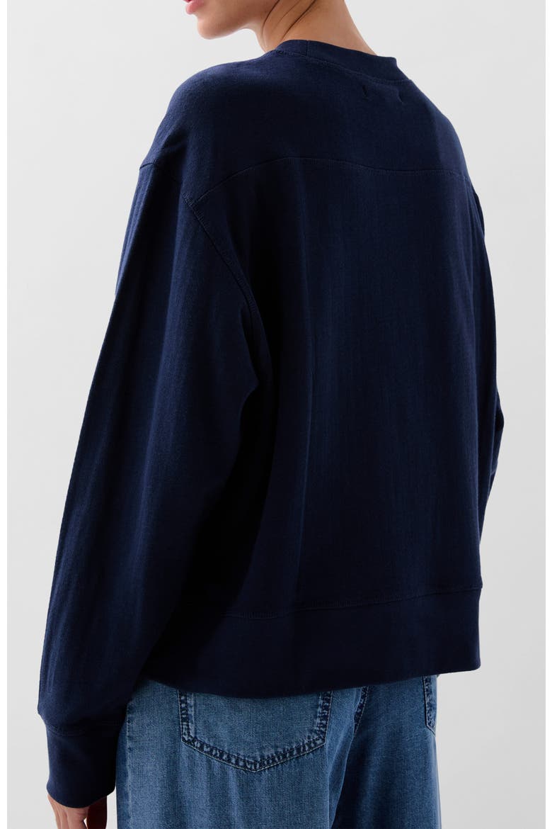 Waffle Patch Sweater, Alternate, color, Navy