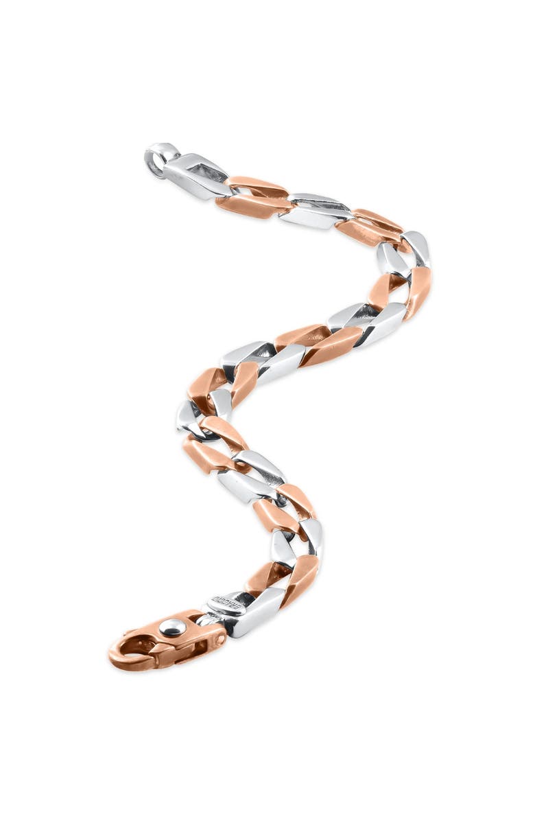 Bliss Diamond Men's Designed14k Gold (38gram) or Platinum (67gram) 7mm Link Bracelet 8.5", Alternate, color,