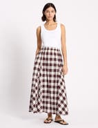 Albaray Gingham Maxi Skirt