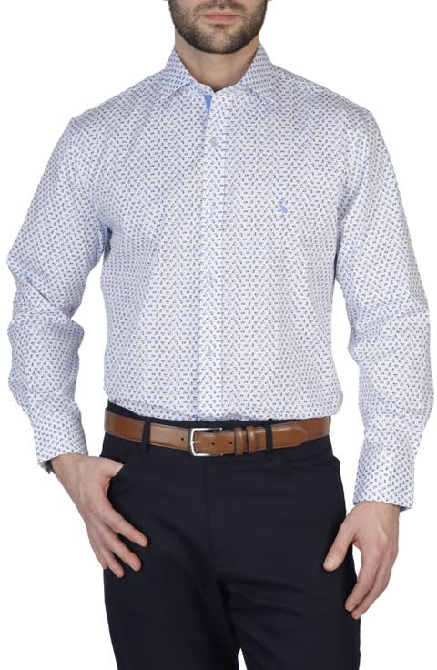 Geo Poplin Stretch Shirt