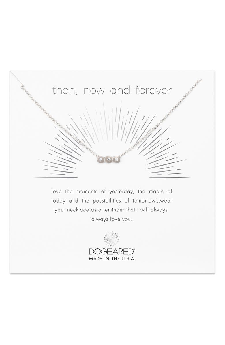 Dogeared Then Now & Forever Pendant Necklace, Main, color,