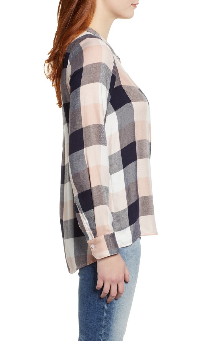 GIBSONLOOK Gibson x Living in Yellow Ellen Brushed Check Shirt, Alternate, color, 