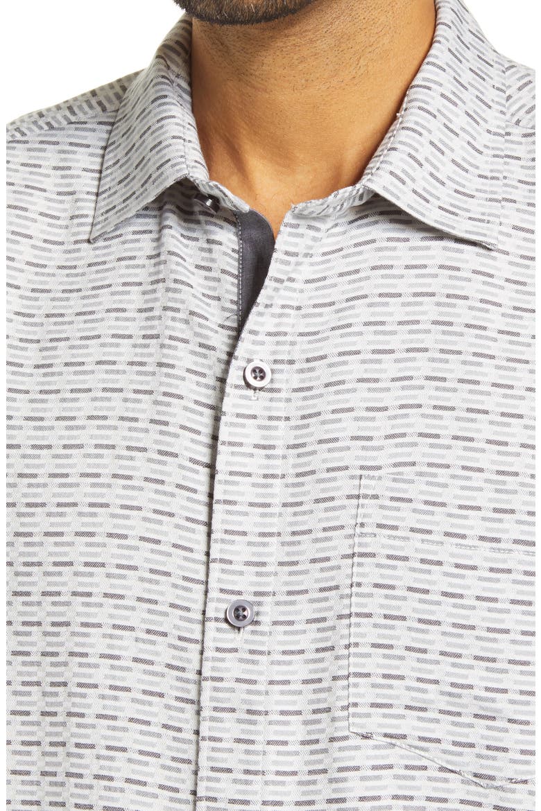 Geovanni Geo Classic Fit Silk Camp Shirt, Alternate, color, BALA SHARK