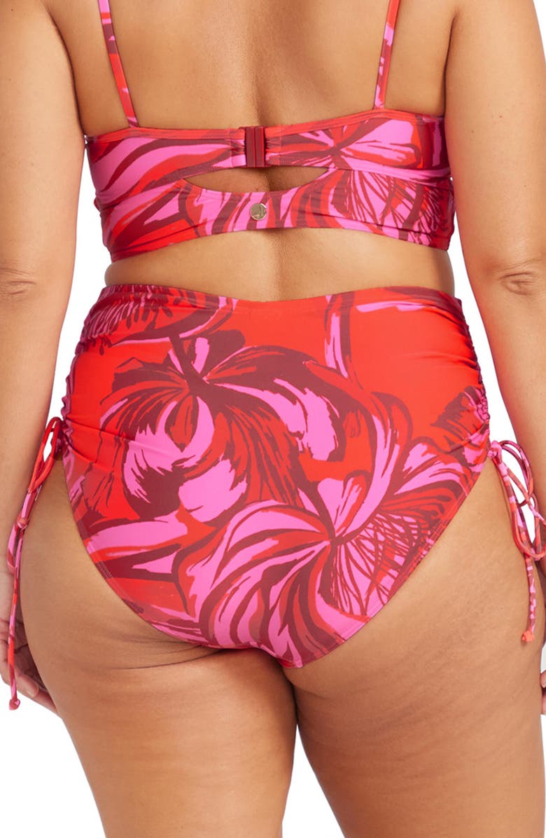 Artesands Les Fauves Degas High Waist Bikini Bottoms, Alternate, color, Red