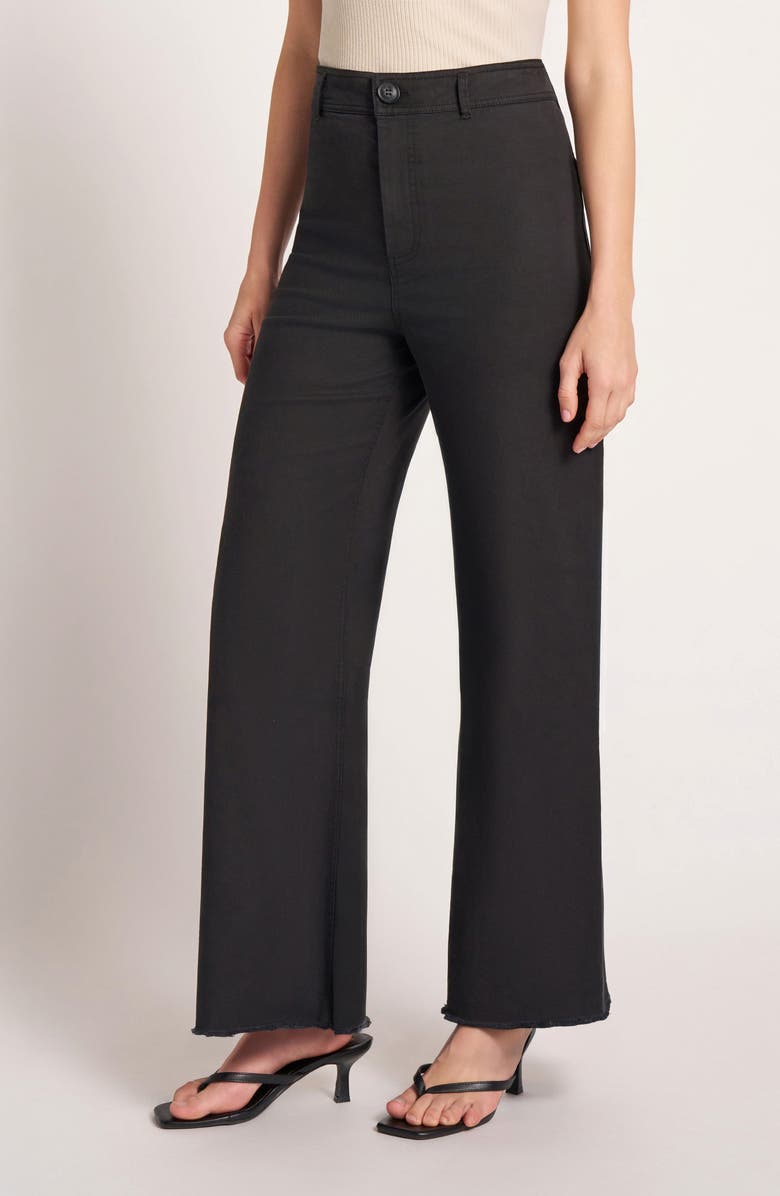 matty m. Lizzie Crop Wide Leg Pants, Alternate, color, Black/ Ivory