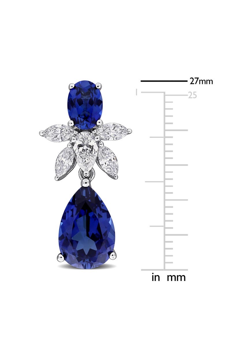 Julianna B. Lab-Created Sapphire & Diamond Drop Earrings 18k, Alternate, color, Sapphire