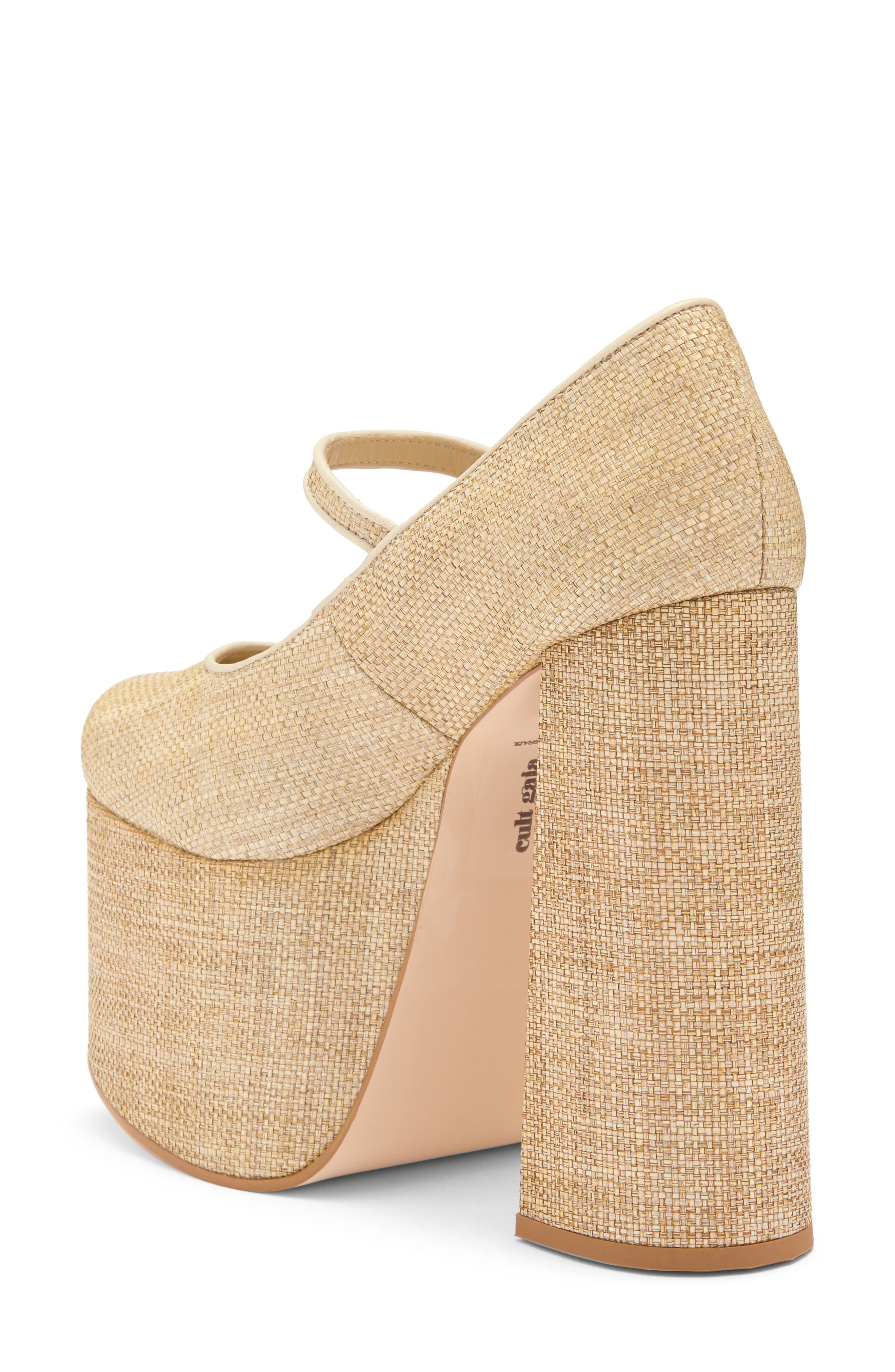 Cult Gaia Angelou Platform Pump, Alternate, color, Natural