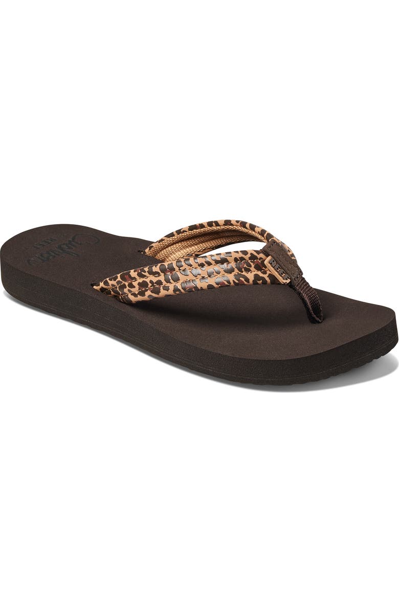 Reef Cushion Breeze Flip Flop, Main, color, Leopard