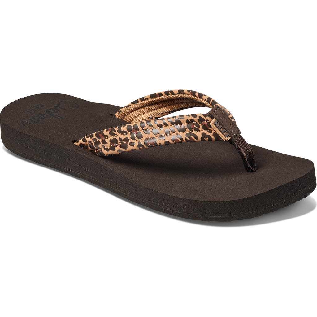 Reef Cushion Breeze Flip Flop In Leopard