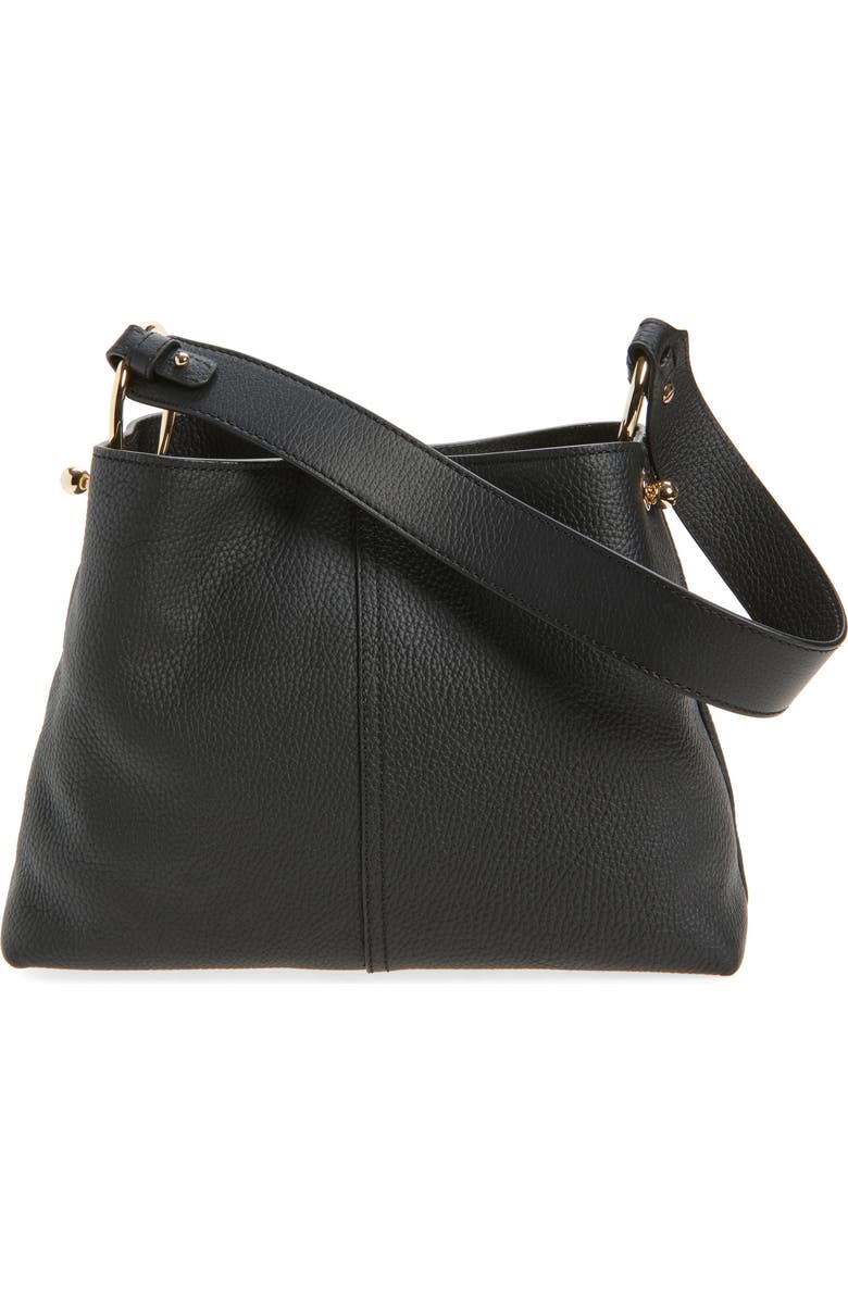 Strathberry Lana Leather Hobo Bag, Alternate, color, Black