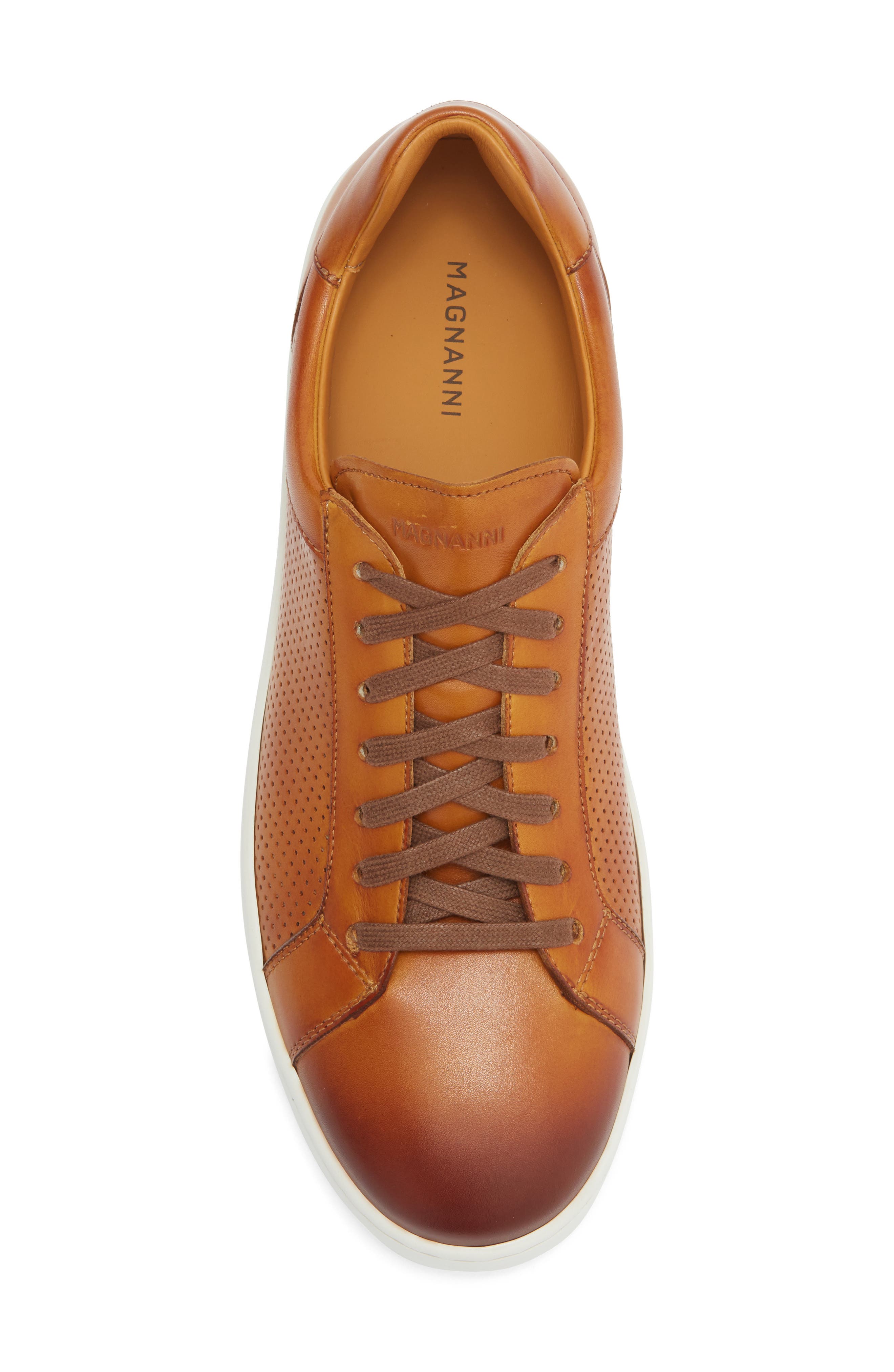 Elonso Perforated Sneaker, Alternate, color, CUERO