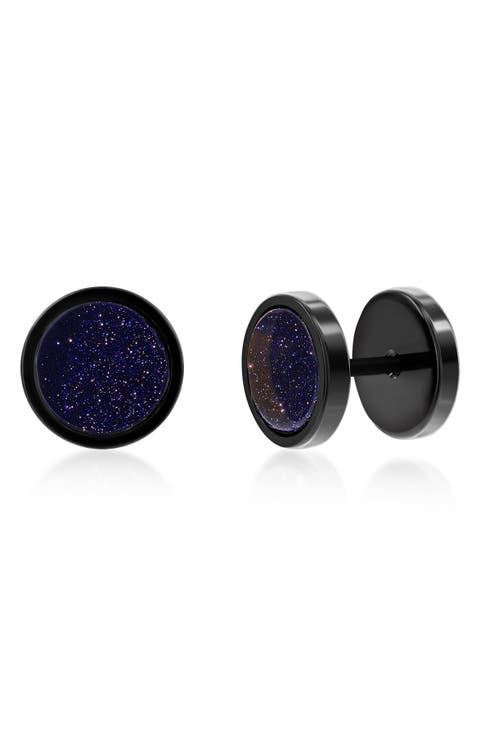 Men's Semiprecious Stone Stud Earrings