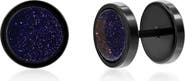 Metallo Men's Semiprecious Stone Stud Earrings