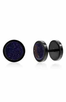 Men's Semiprecious Stone Stud Earrings