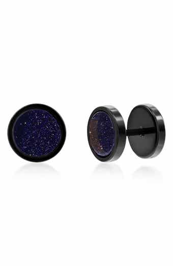 Men's Semiprecious Stone Stud Earrings