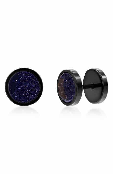 Men's Semiprecious Stone Stud Earrings