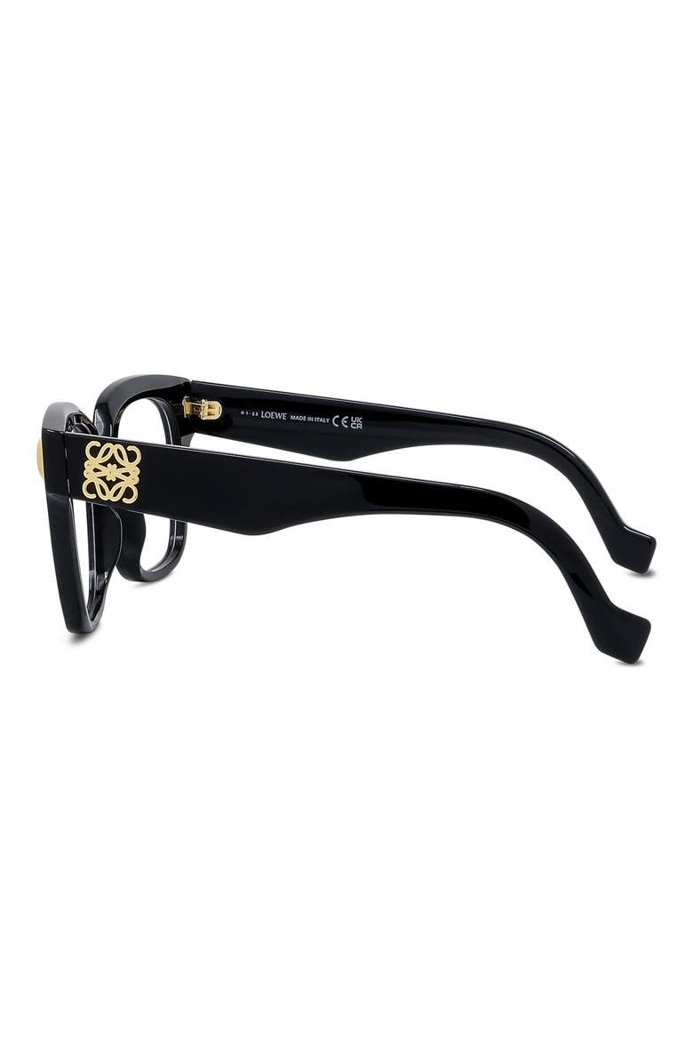 Anagram 51mm Square Optical Glasses, Alternate, color, SHINY BLACK