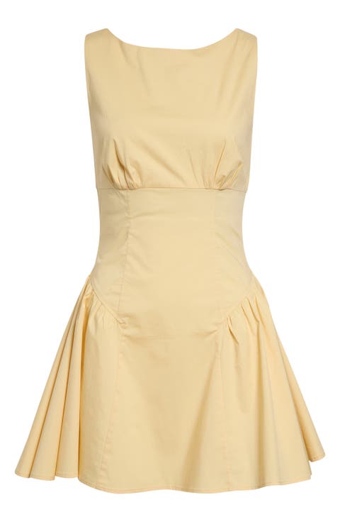 Gwen Pleated Drop Waist Minidress
