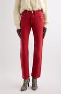 Isabel Marant Daya Raw Hem High Waist Straight Leg Jeans