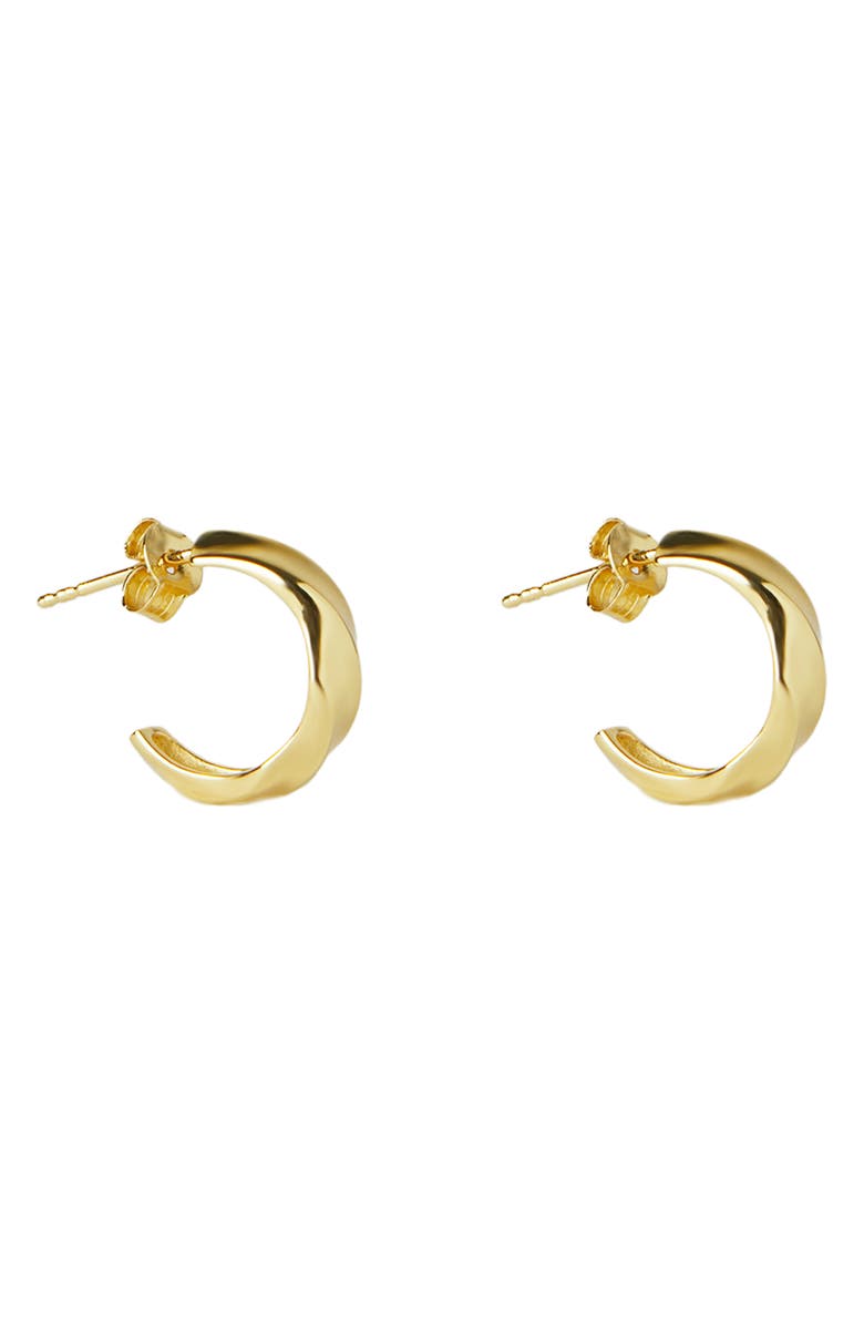 Argento Vivo Sterling Silver Small Hammered Hoop Earrings, Main, color, 
