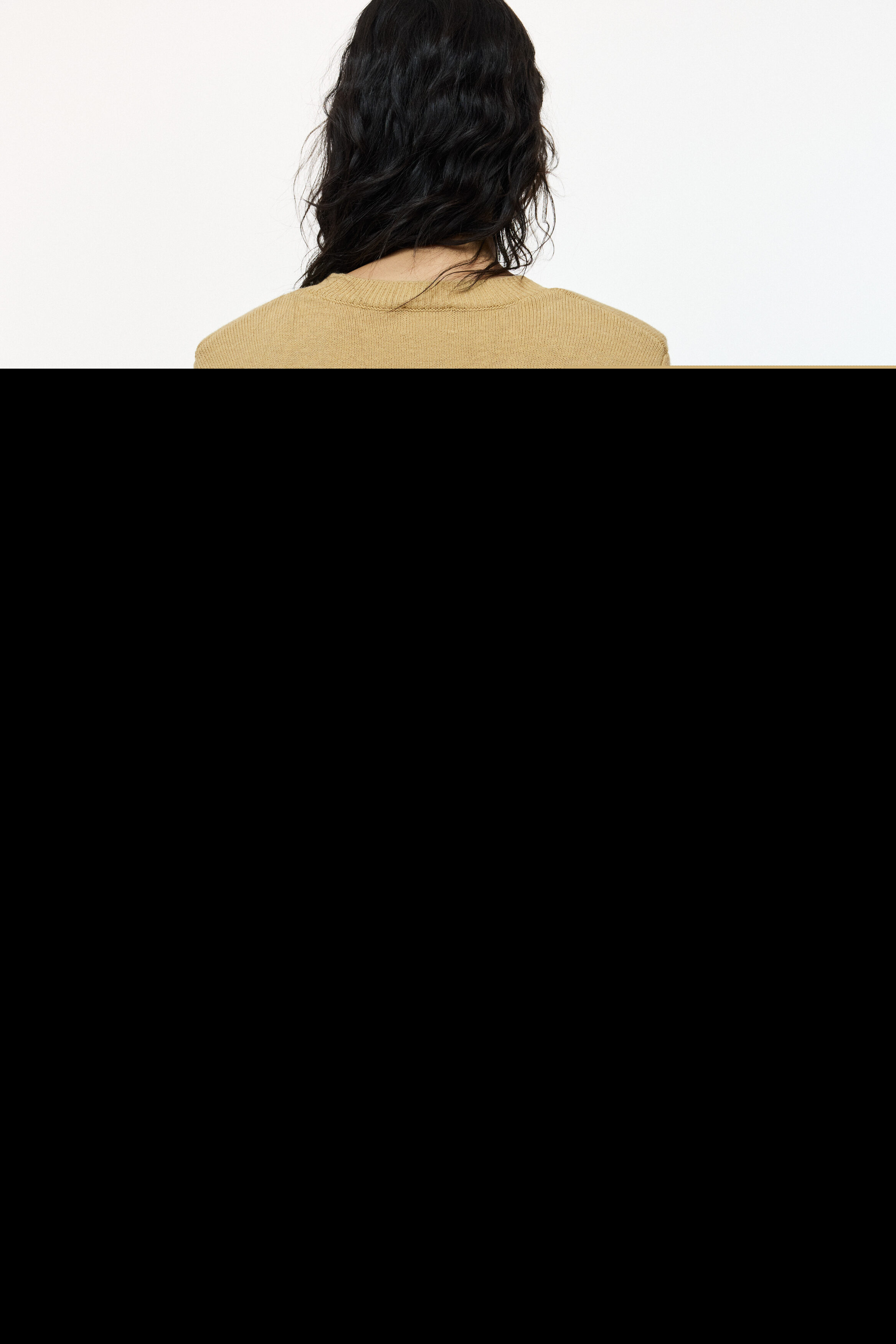 Shoulder-pad Sweater, Alternate, color, Beige