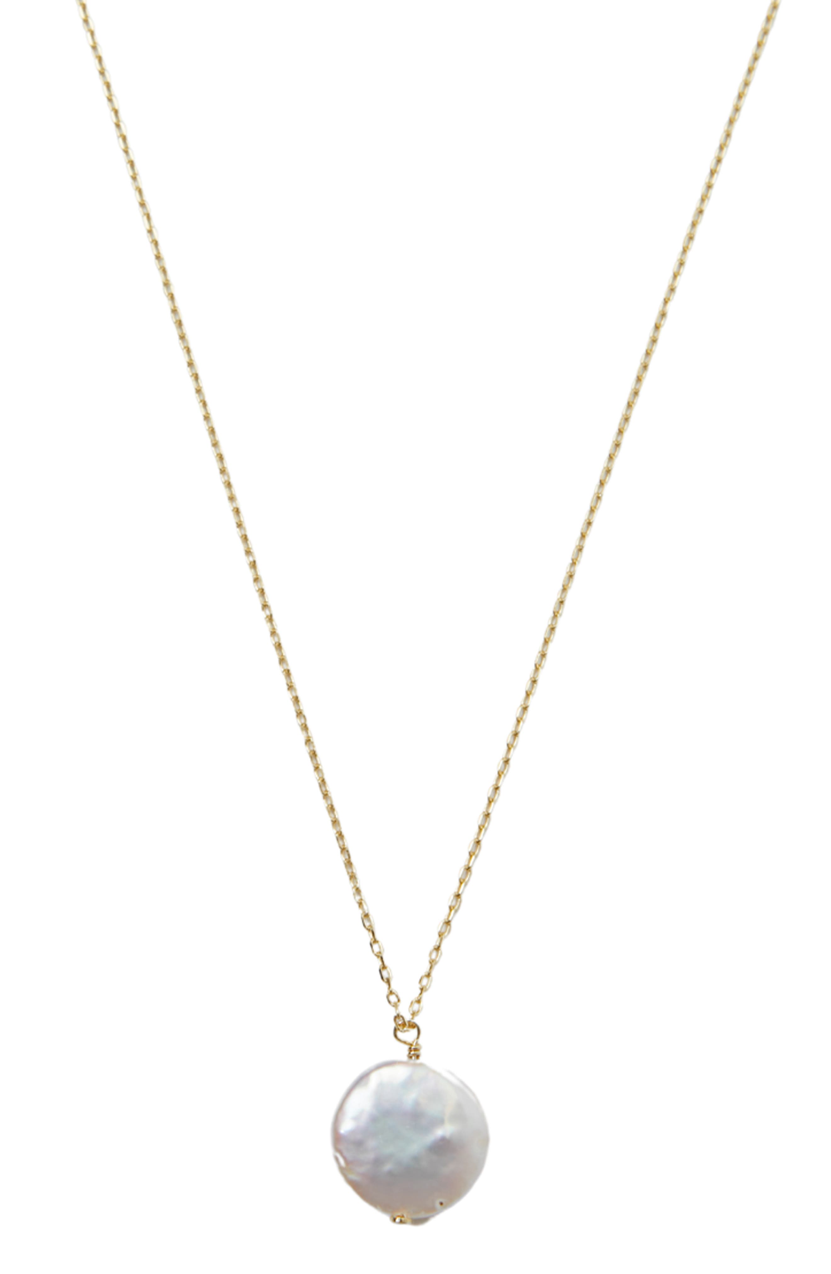 ARGENTO VIVO Freshwater Coin Pearl Pendant Necklace