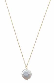 ARGENTO VIVO Freshwater Coin Pearl Pendant Necklace