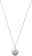 ARGENTO VIVO Freshwater Coin Pearl Pendant Necklace