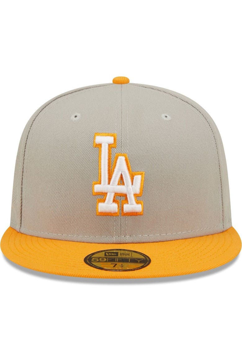 Men's New Era Gray/Orange Los Angeles Dodgers 2020 World Series Cooperstown Collection Undervisor 59FIFTY Fitted Hat, Alternate, color, Gray