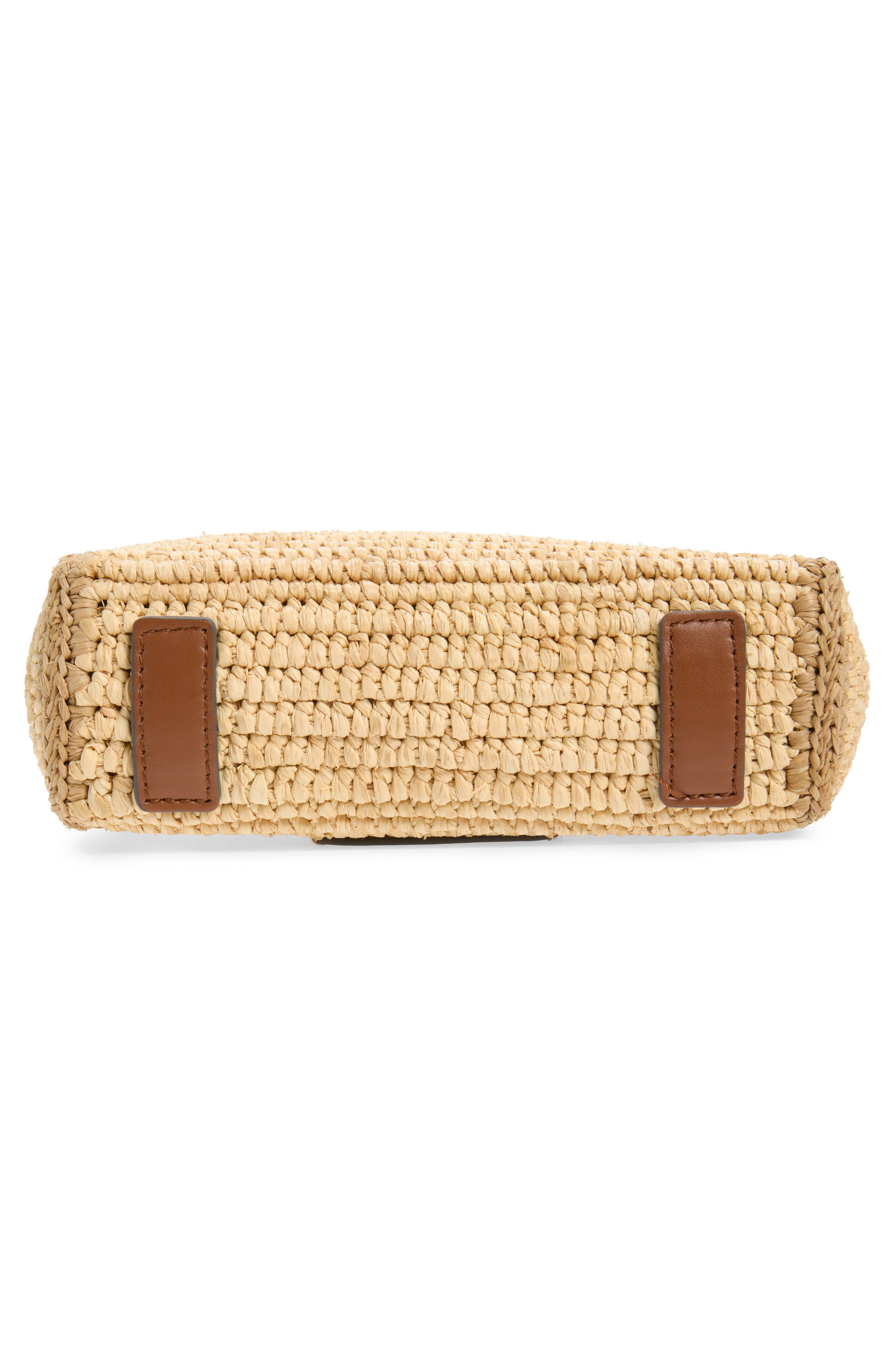 Mini Raffia Eyes Crossbody Tote, Alternate, color, NATURAL