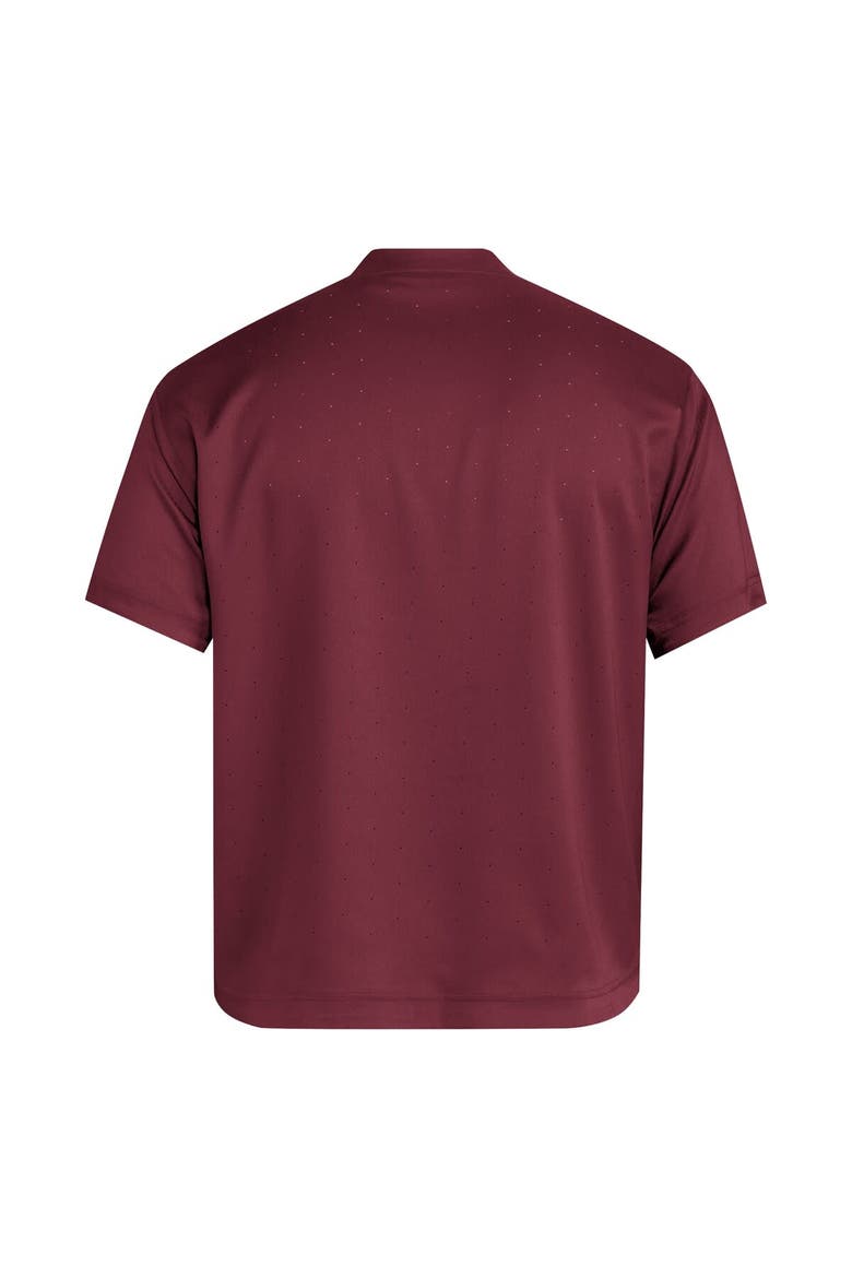 Men's adidas  Maroon Texas A&M Aggies Dugout Coaches Adizero Notch Neck Pullover Top, Alternate, color, Maroon
