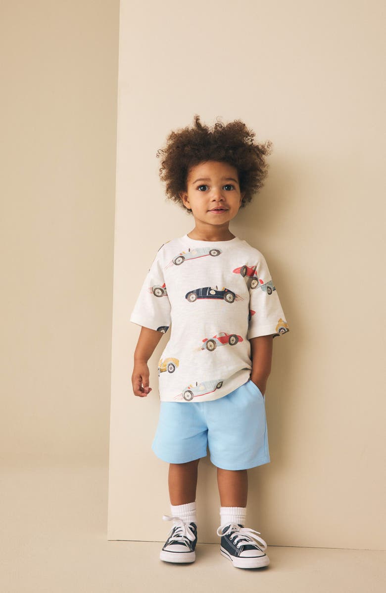 NEXT Kids' Core Jersey Shorts, Alternate, color, Blue